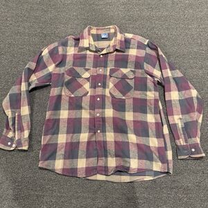 Vintage Mighty Mac Tallman Flannel Shirt Mens XL Multicolor